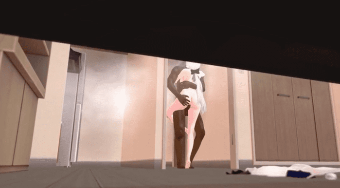Spying on his cheating White-Hair Girlfriend