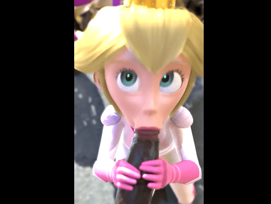 Super Mario: Princess Peach gives BBC Blowjob